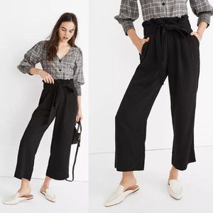 Madewell Petite Huston Crop Tie Waist Pants Sz MP